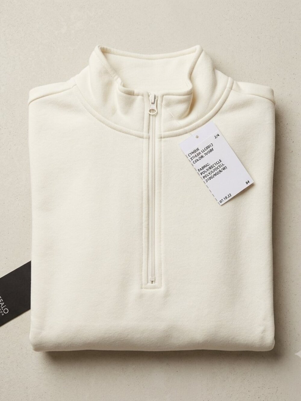 Legendary Outfitters Ivory Quarter Zip Fleece Pullover Sweatshirt Size S NWT - Picture 8 of 8